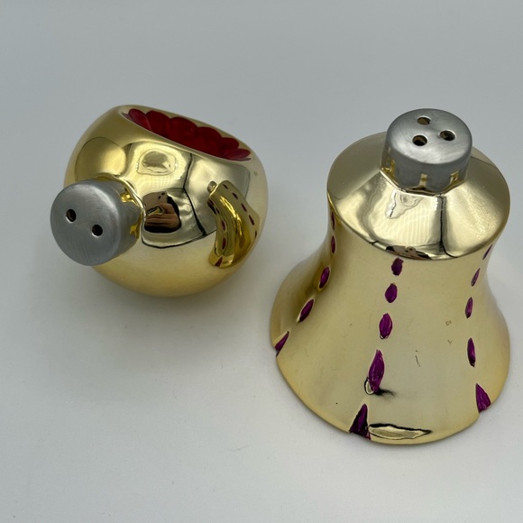 Vintage RUSS Great Shakes Ceramic Salt And Pepper Shakers Christmas Ornaments - Picture 3 of 6